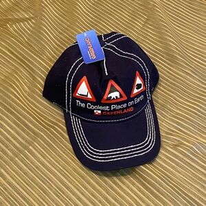 GREENLAND Men Navy Blue Cap cotton with stitches